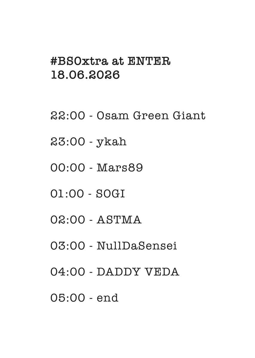 bs0xtra's tweet photo. #BS0xtra @EnterShibuya 
いよいよ明日木曜日開催⚡️
タイムテーブルを公開します❗️

ASTMA @ajash_k_ 
SOGI 
@DADDYVEDA 
@_Mars89 
ykah
@NullDaSensei 
@OSAM_GREENGIANT 
@_B_S_0_ https://t.co/mr0hZL6uNS