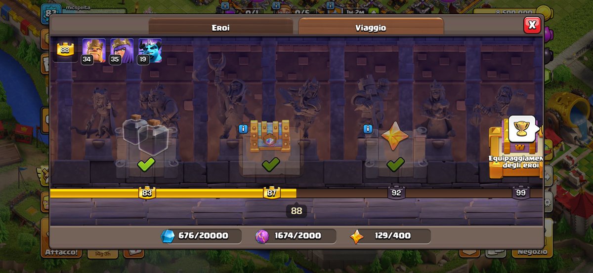 mistemusco's tweet photo. @ClashofClans Wtf?? Just upgraded king and queen and i can’t do ore mission, also why I have already 92? https://t.co/CKRMLAuD5J