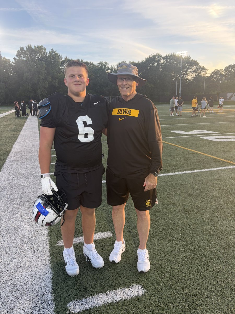 cade_duffy's tweet photo. Had a great time in Iowa city today! Was grateful to receive  great coaching and build strong relationships with the coaching staff!
@CoachSWallace @Coach_Niemann @CoachK_Bell @CoachBarnett_OL @CoachParkerIowa @camsam50 @CoachWinkEV https://t.co/ua5dumt0Io