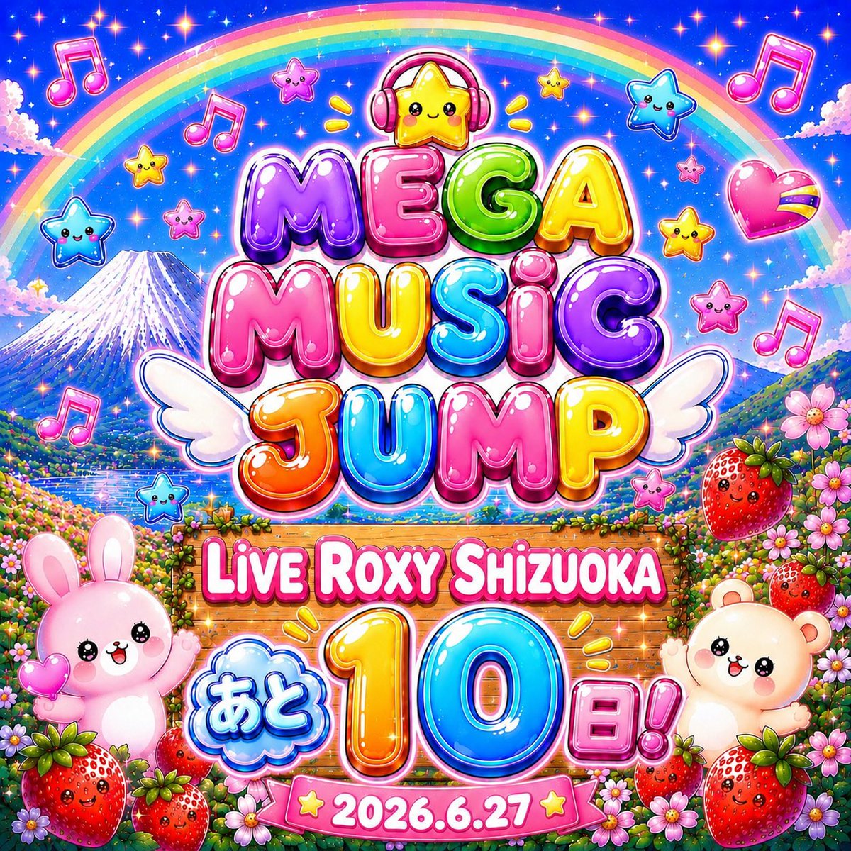 🎉MEGA MUSIC JUMPまで🎉 💖あと10日💖 たくさんの想いを乗せて、 6月