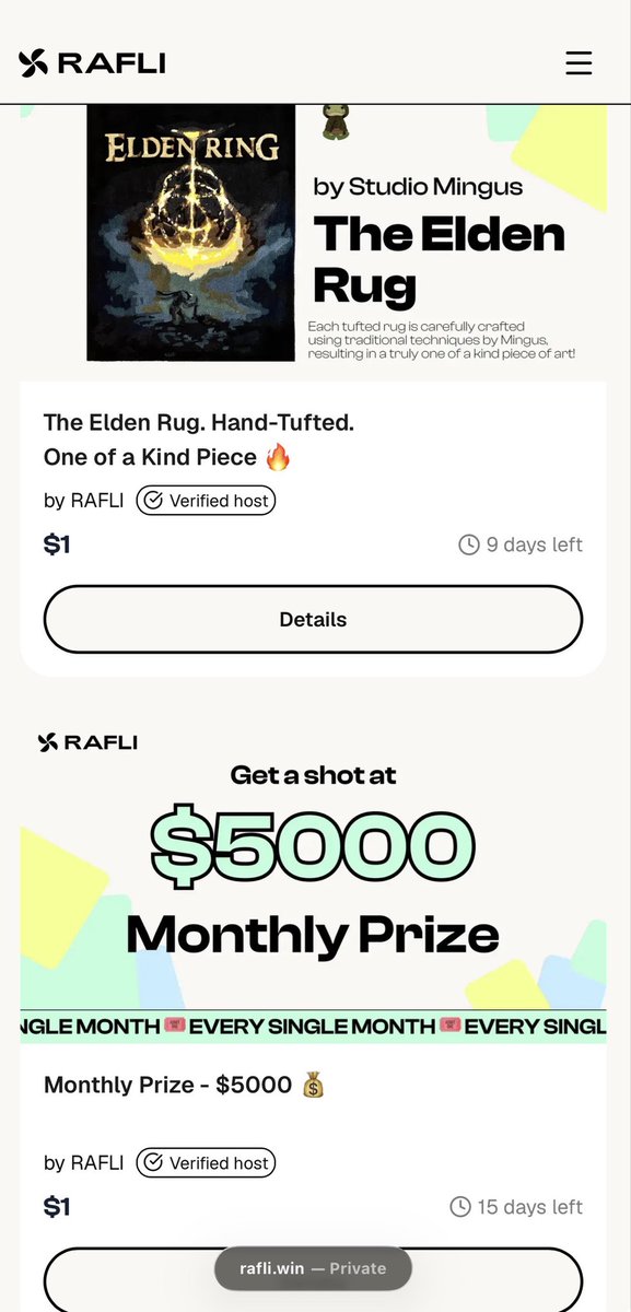 0xrunner002's tweet photo. i think what i like most lately is seeing RAFLI stop feeling predictable.

because i opened the site and somehow the newest prize wasn’t money or pokemon cards https://t.co/v3Xy43QiXw