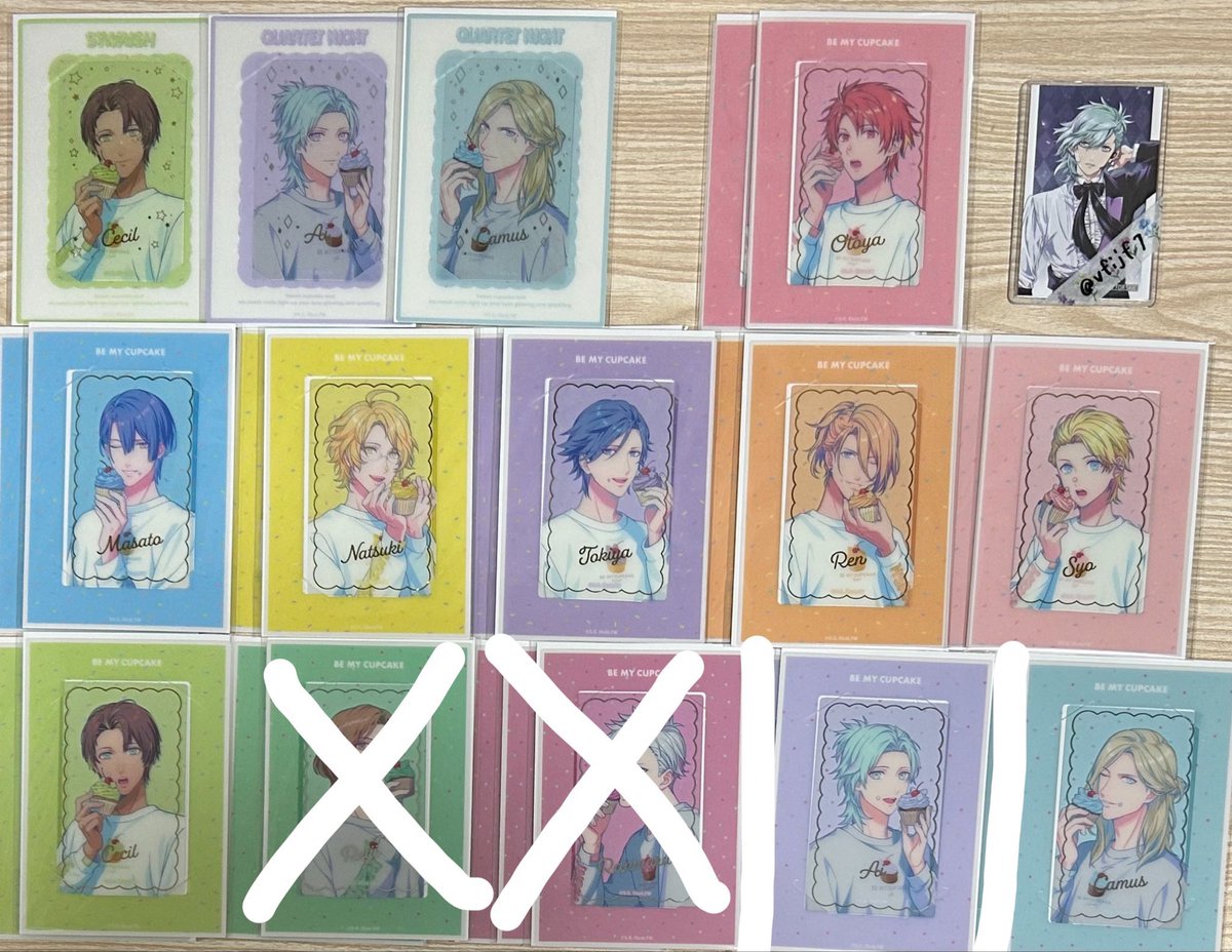 vfijf7's tweet photo. 【交換/譲渡】うたプリ BGS

譲
SP▶︎セシル.藍.カミュ
N▶︎

求
SP▶︎真斗1.蘭丸1
N▶︎蘭丸(FF様分) or 定価

・6/20 大阪難波(なんば),尼崎
・6/21 尼崎
・6/27,7/4 大阪梅田
上記手渡し or 郵送

・纏めて優先(○○含むお取引希望等条件ある場合、記載願います。)
・N真斗のみの譲渡❌ https://t.co/BrInsqzHP6