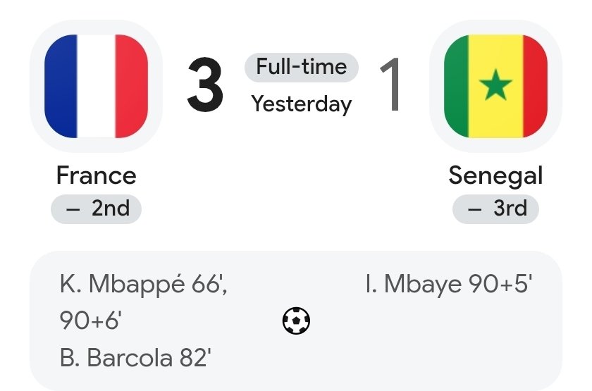 vicndar's tweet photo. #WC
France won the first match. 
Let's wait the next https://t.co/XzqQ0Wqy80