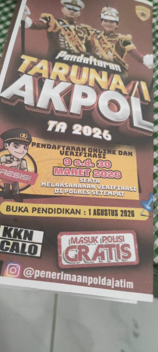 AankZacky's tweet photo. ayo daftar polisi https://t.co/V9DnXQN3L8