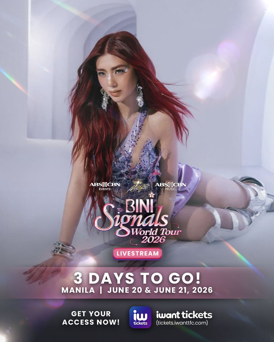 ofc_iwant's tweet photo. The countdown is down to 3 DAYS, BL♾Ms! 🌸
Experience the concert magic, the energy, and performances right from your screen!

Get your BINI SIGNALS WORLD TOUR - MANILA Livestream Access Pass now via iWantTickets!
🎟️ https://t.co/qIln3QGn5V

#BINI #BINI_SIGNALS_WORLDTOUR_2026 #BINI_SIGNALS_TOUR @BINI_ph