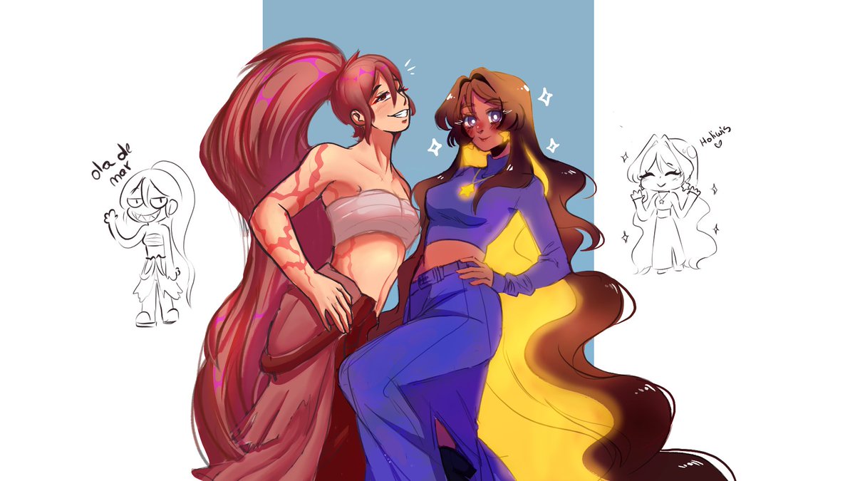 sarythings's tweet photo. Doodles with my @nanakase_01 on magma ✨
Love u, bestie🥰

#art #magma #oc https://t.co/f2pwdEMg75