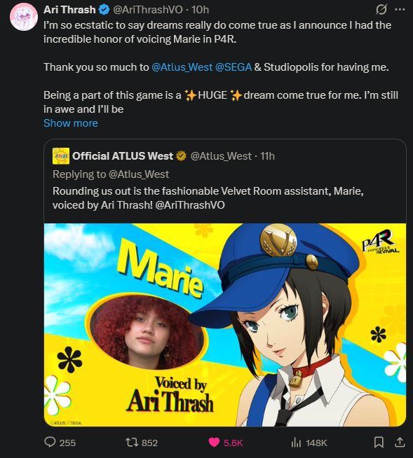 TheDkmariolink's tweet photo. Ari really said “mark my words” and Atlus said “bet.”

A story told in 3 images.
#Persona4 #P4R #Persona https://t.co/Iy98IlYPe1