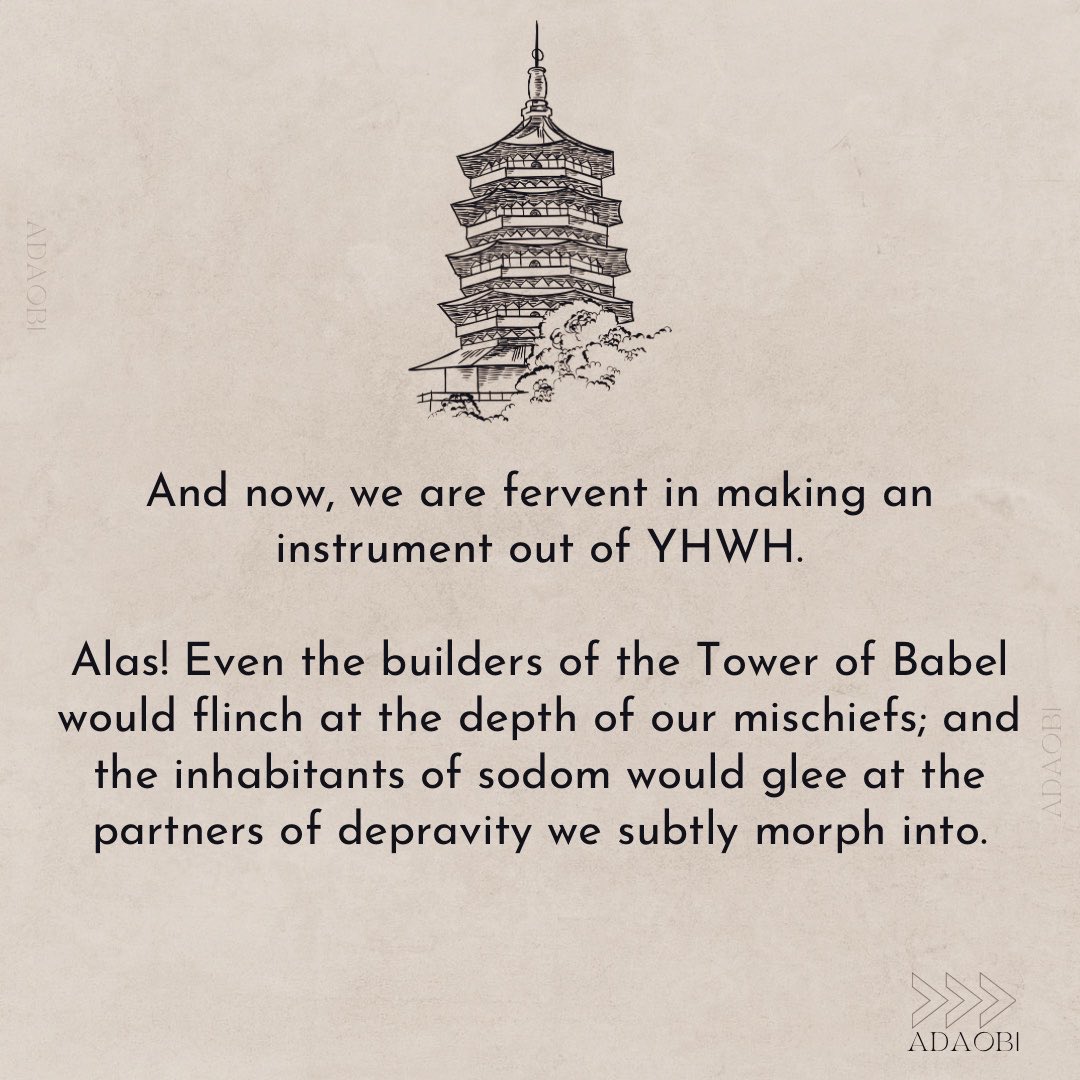 theadaobi__'s tweet photo. HEDONISTS

Unfaithful, Treacherous.,
Hateful- constituents of great evil.
It is all we have become. https://t.co/ClyPOAaDv7