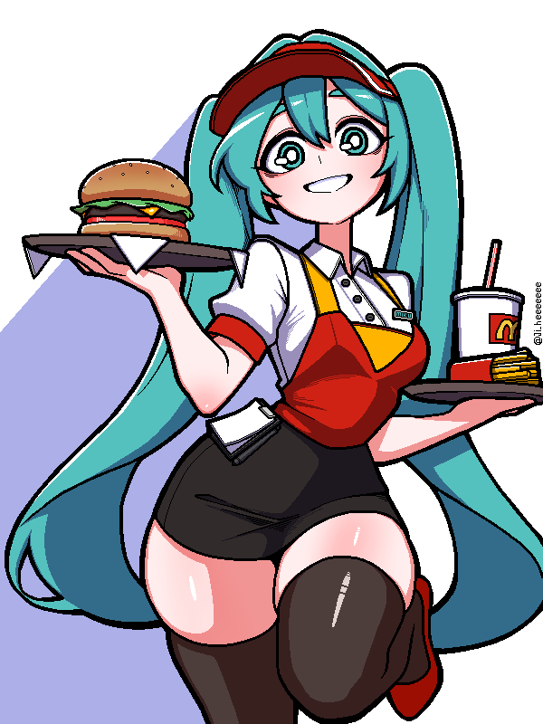 Ji_heeeeeee's tweet photo. 🍔🍟

#HatsuneMiku #Vocaloid #初音ミク https://t.co/tbNma22Eyg