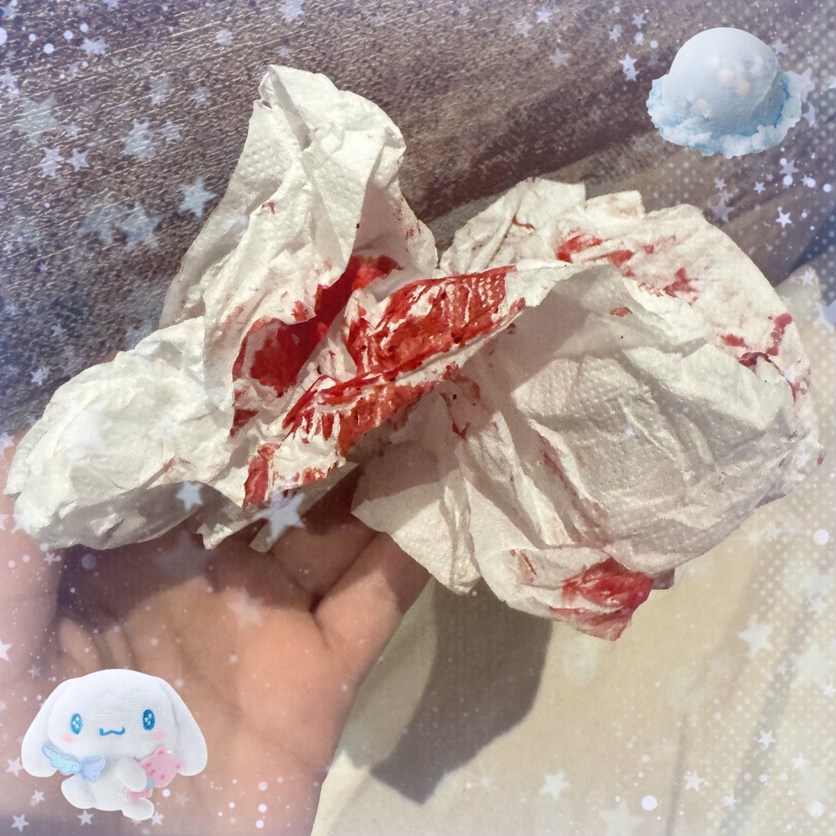 killedrainbows's tweet photo. one of my makeups from this weeks sesh :P !! nd bonus w a photo of the towel w red ink || #shtwt #slitwt #slittwt #goretwt #988twt #shedtwt https://t.co/Wyz0AfTIhk
