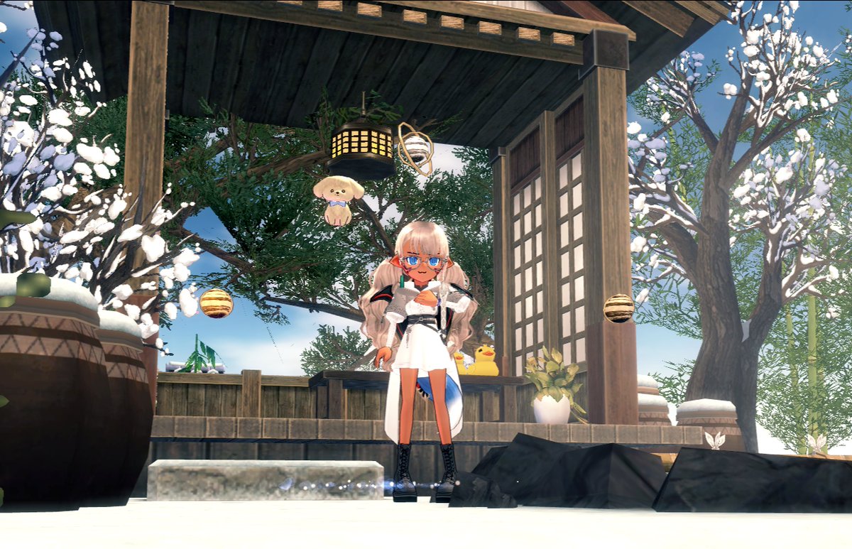 KamikoSteps's tweet photo. Stepping away from making hentai to take a break in Mabi!🎶

I'm looking for more outfits to grind for! I have a question- how do you dress your MMO characters? https://t.co/374sprMftT