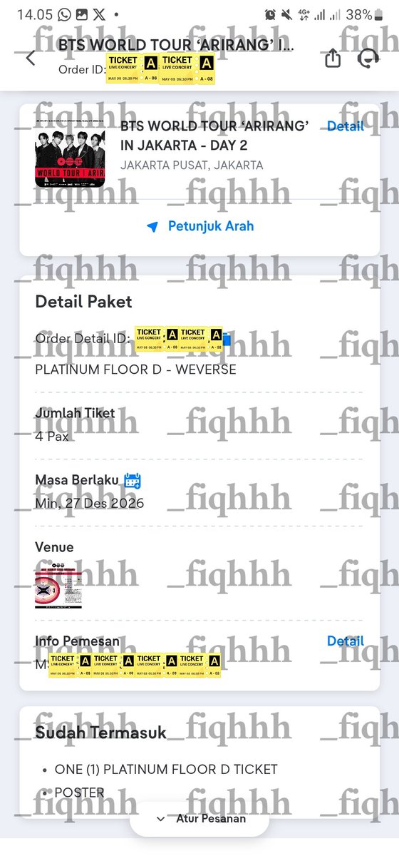 _fiqhhh's tweet photo. wts lfb bts world tour arirang jakarta day 2 

1x platinum floor d (presale weverse)

price dm 💌

✔ dp/fullpay
✔ trusted, proofs available
✔ foreigner allowed
✔ cod jkt/dpk/bgr
✔ paylater &amp; installment

dm for more detail https://t.co/6CFoNJZdiX
