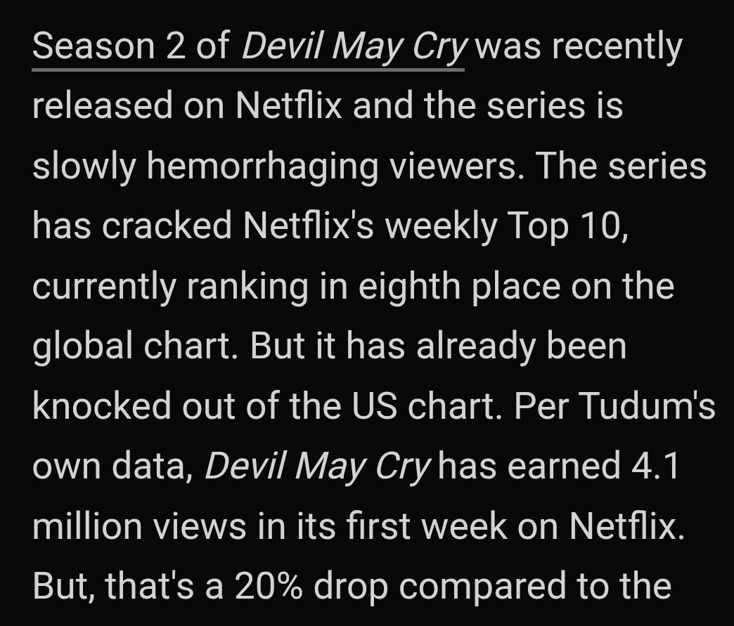 elentariseph's tweet photo. As the games sales increased, your show tanked in views.😂 https://t.co/L3o1QDOtuD