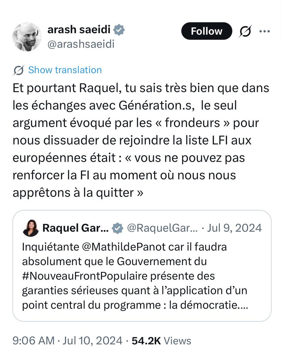 Mathilde375947's tweet photo. @alexiscorbiere vous avez besoin d’explications ?

-Des dîners secrets, depuis SEPTEMBRE 2023, avec un multimillionnaire et le ps dans le but de faire une union de la gauche sans LFI

-création de votre propre parti avant la dissolution, alors que vous alliez quitter LFI https://t.co/iXFxegV5DF
