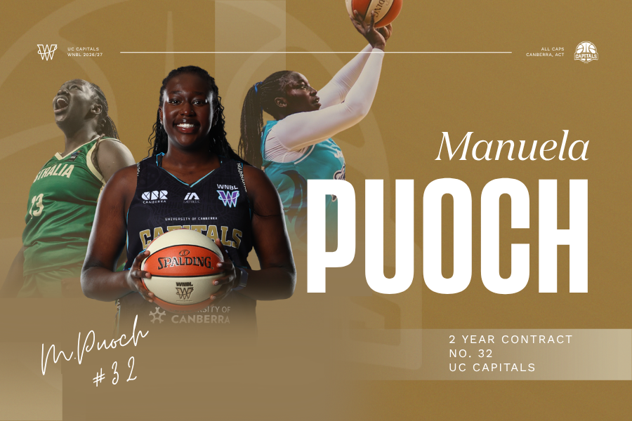 UCCapitals's tweet photo. WNBA draftee Manuela Puoch joins Caps 🧢

Australian young gun Manny Puoch is headed to Canberra, committing to the UC Capitals on a two-year contract, pending WNBL review and approval.

📰 Read more: https://t.co/YVbT3v1kMO https://t.co/1UxqbC8W9W