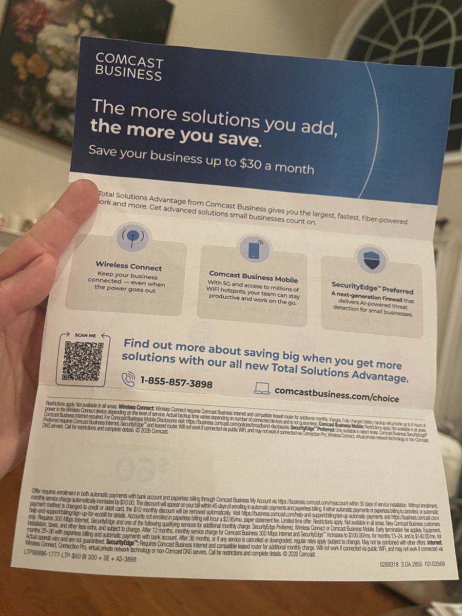 LAPanagoulia's tweet photo. Why would anyone pay $140 a month to Comcast on top of the monthly fee after your 24 months for “#SecurityEdge !?
WTF ?
Is the public asked to pay extra if they want the roads to be made safe?
We are not on a good path the roads do not look good https://t.co/23aj3Ae7td