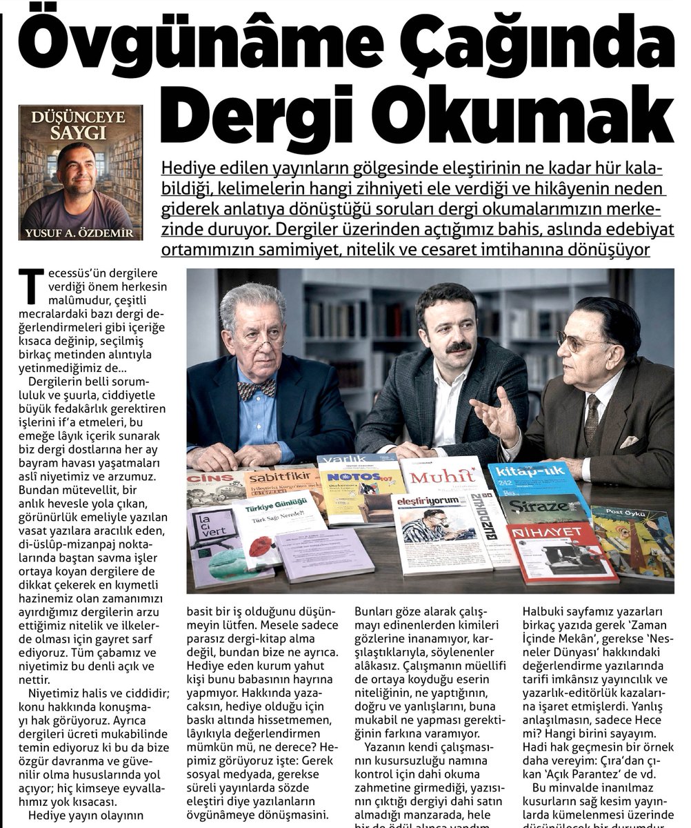 42tecessus's tweet photo. @ayarsizdergi yeni sayısı, kültür sanat haberleri ve  edebiyat dergilerimizin yeni sayıları ve hâl-i pür melâllerine dair  Düşünceye Saygı köşesi bugün Tecessüs'te https://t.co/ADL1fMQZAq
  @Hecedergisi @varlikyayinlari @YKYHaber @buzdokuzdergi 
https://t.co/ADL1fMQZAq https://t.co/zXTQYRmqaM