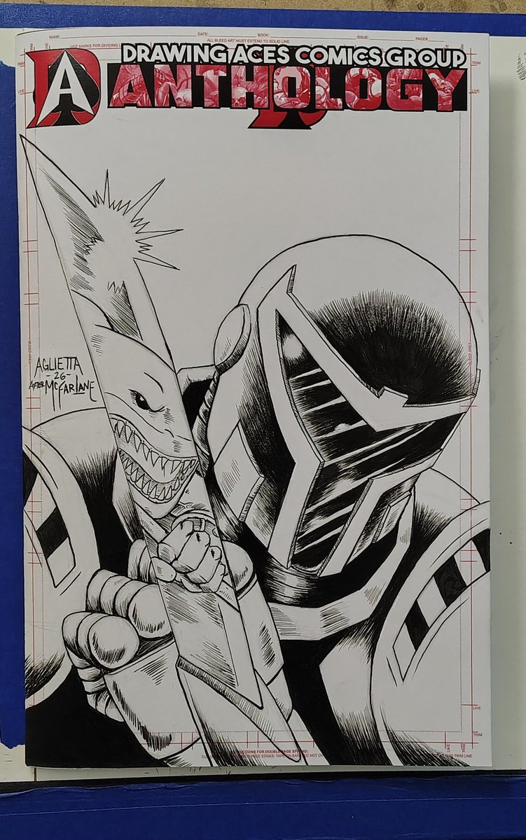 DeathMetalHero's tweet photo. Finished this Drawing Aces Anthology #sketchcover tonight on #TOPicLESS
THE ACE vs Akula
My homage to the classic cover #IncredibleHulk #340 by #ToddMcFarlane https://t.co/YULcCurK6T