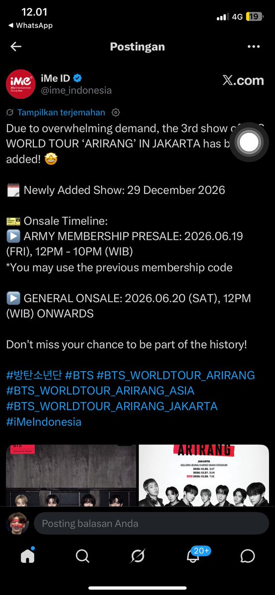 Tan kia WTB VIP JKT DAY 1 tweet media