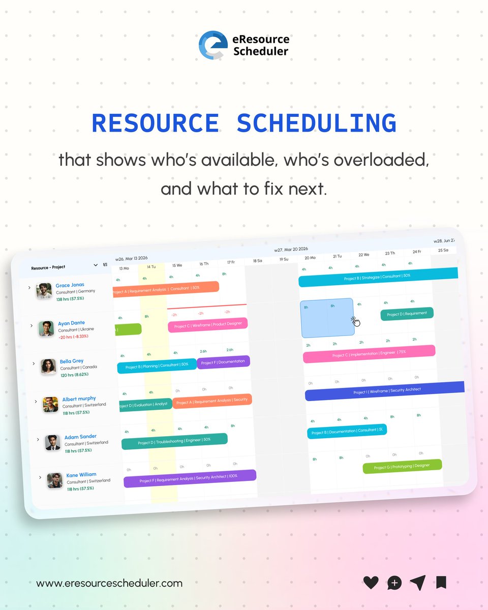ers_enbraun's tweet photo. Your team isn't messy. It's just missing rhythm
When work is visible, priorities stop hiding, workloads feel fair, and decisions move without 17 follow- ups.
Great teams don't run on hustle.
They run on visiblity, alignment and control.
#eResourceScheduler
#WednesdayWisdom https://t.co/8emi808aoj