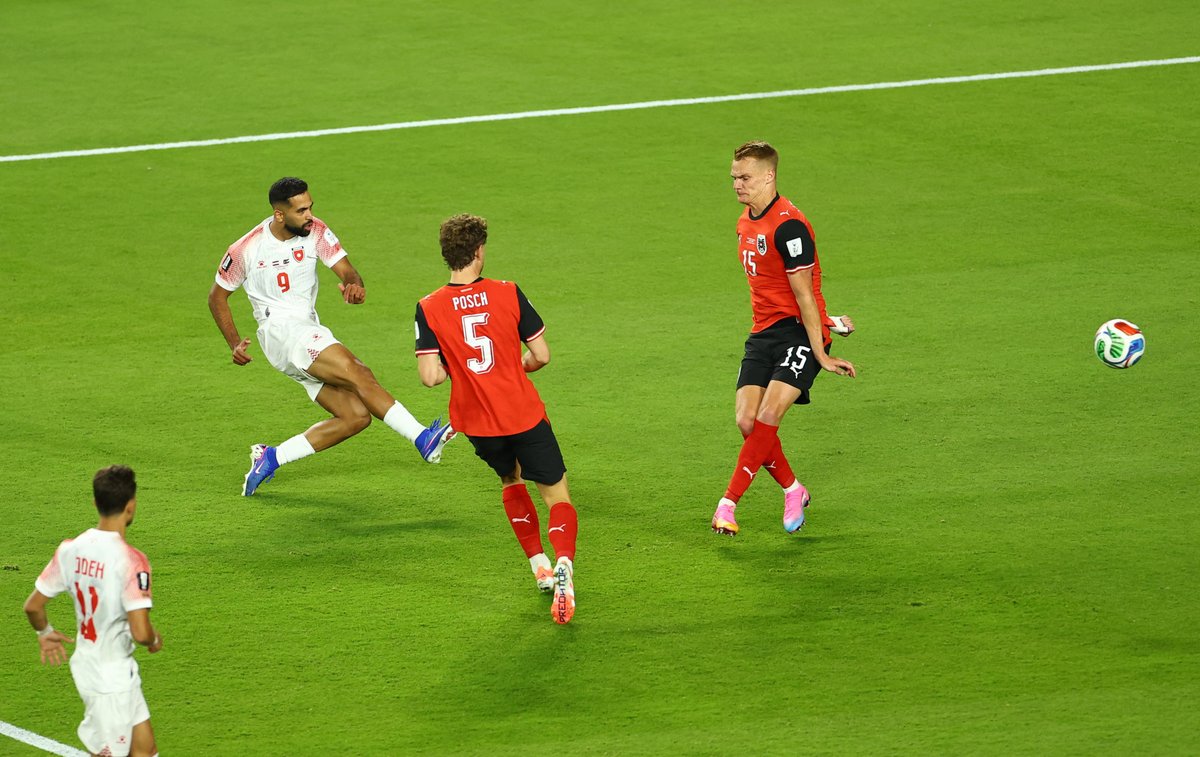 JacobsBen's tweet photo. Ali Olwan scores Jordan's first ever World Cup goal.🇯🇴 https://t.co/5zSB0mXUAB