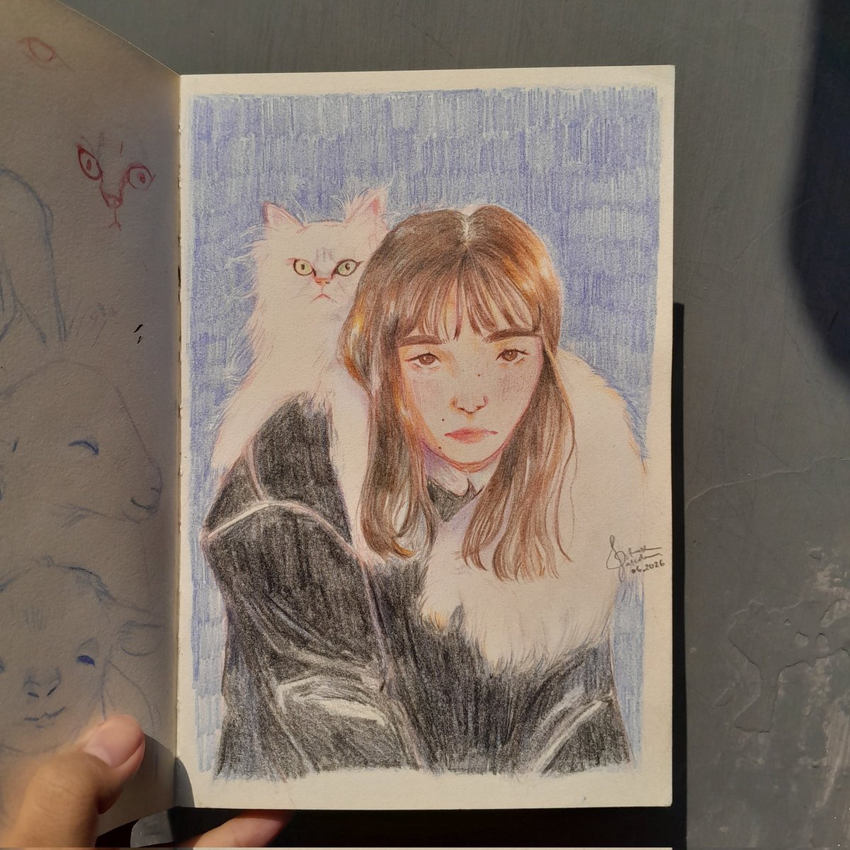 gitarpakde's tweet photo. recreating my pinned tweet from 4 years ago (still not similar to my pretty nana komatsu)

#artidn #coloredpencildrawing #illustration https://t.co/feKdhWfAzI