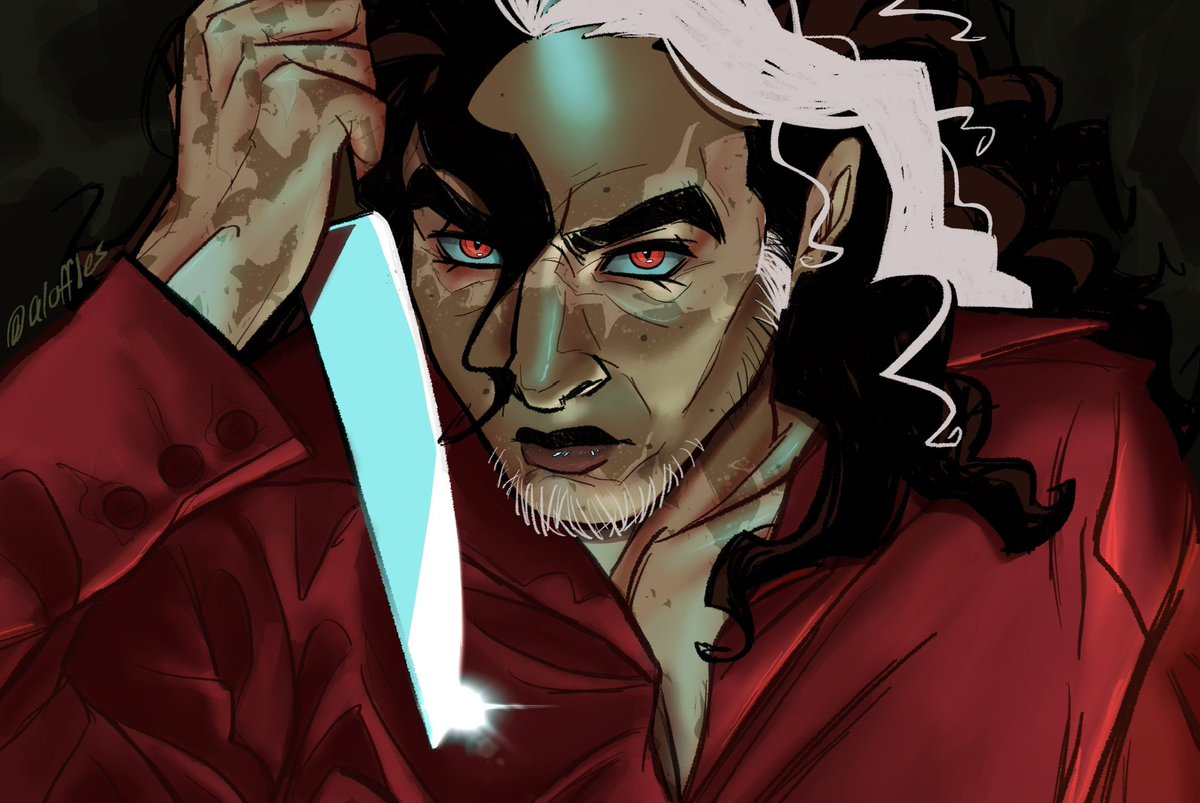 Aloffles's tweet photo. Pierce your Heart 

made this piece awhile back. But new peeps must bear witness to my beautiful man… Alex 
#oc #procreate https://t.co/RSRN6Y3nXG