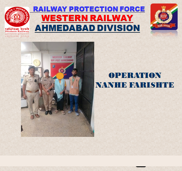 rpfwradi's tweet photo. On 16 June 2026, RPF Ahmedabad safely recovered a minor girl in train No. 14701 who had travelled from JP to Ahmedabad without informing her parents. The girl was safely handed over to the Child Helpline for further legal action. @rpfwr1 @RPF_INDIA @WesternRly @drmadiwr https://t.co/iCEjpKdleD