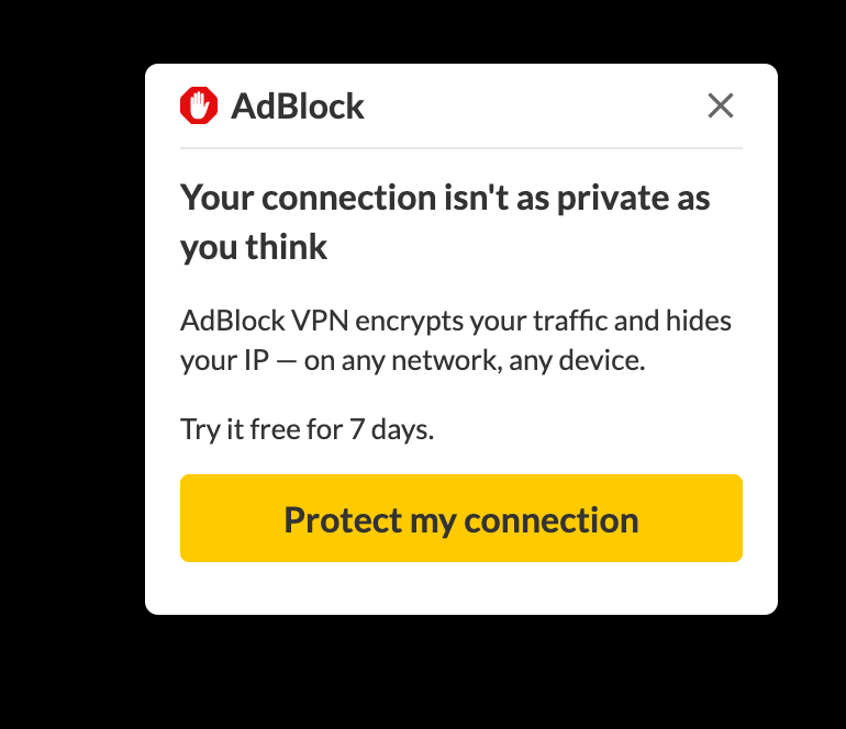 proofofbeef's tweet photo. so adblock blocks other people's ads and throw their own ads😅 https://t.co/4Qm5L5ATfP