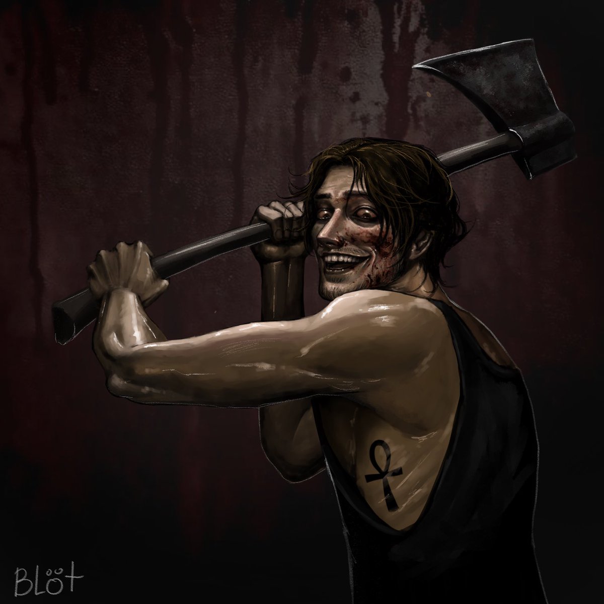 unclevagina's tweet photo. i painted charming axe boy https://t.co/2IeDFosi6n