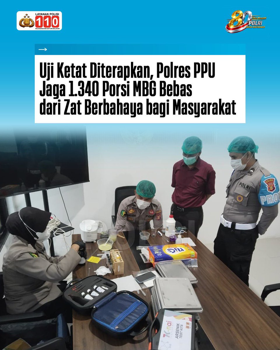 BIDHumas_SB's tweet photo. Polri melalui Polres Penajam Paser Utara terus memastikan Program Makan Bergizi Gratis (MBG) berjalan aman, sehat, dan tepat sasaran bagi masyarakat. 

Polri Terus Berkomitmen Wujudkan Indonesia Makmur dengan mendukung #KetahananPanganNegeri https://t.co/k1qjBahQFt