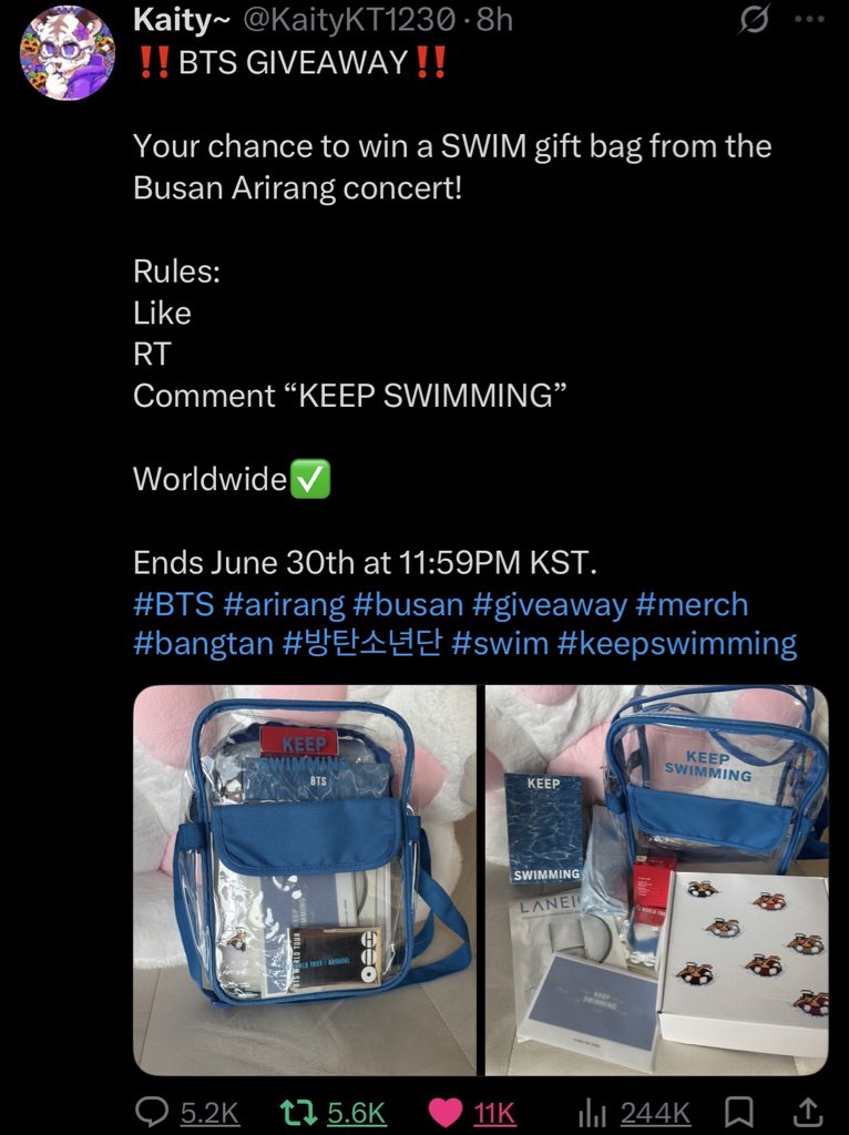 KaityKT1230 @juju_1275 KEEP SWIMMING #BTS #arirang #busan