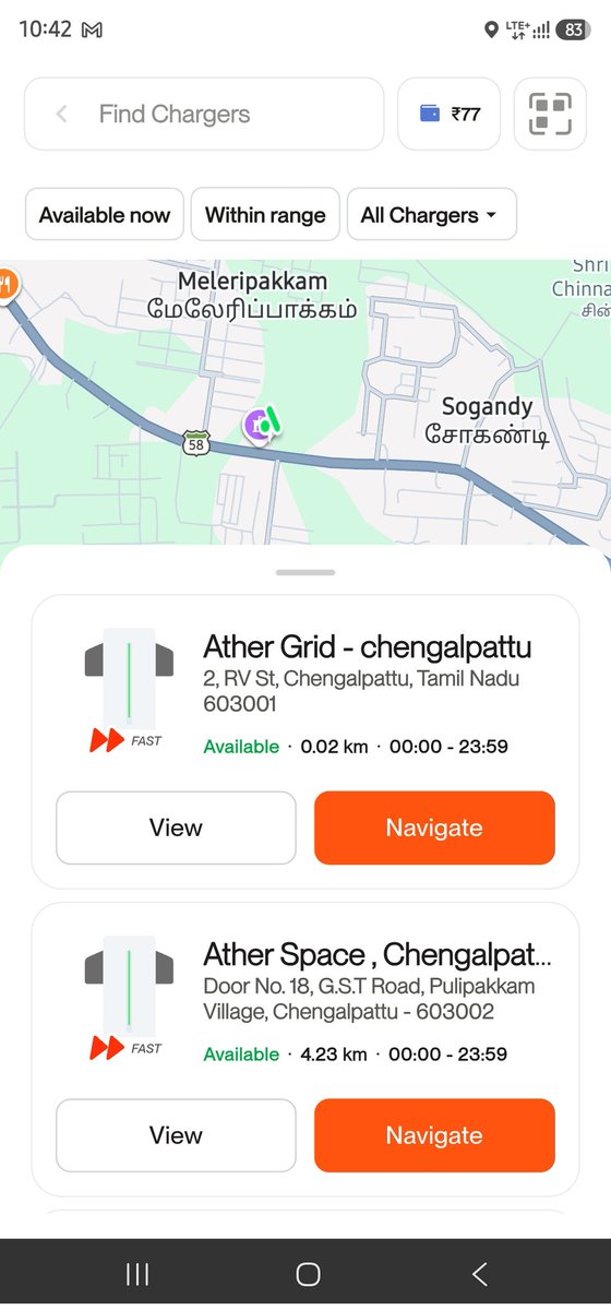 raajskaran's tweet photo. @atherenergy got my vehicle checked at the service centre on 15 Jun who said, never trust Ather grid. Got stuck at the same station again at 10% SoC. Had to tow my vehicle 50Kms to service station. Staff verified and said everything is normal. App says Grid is normal. https://t.co/aVxObFFhPu
