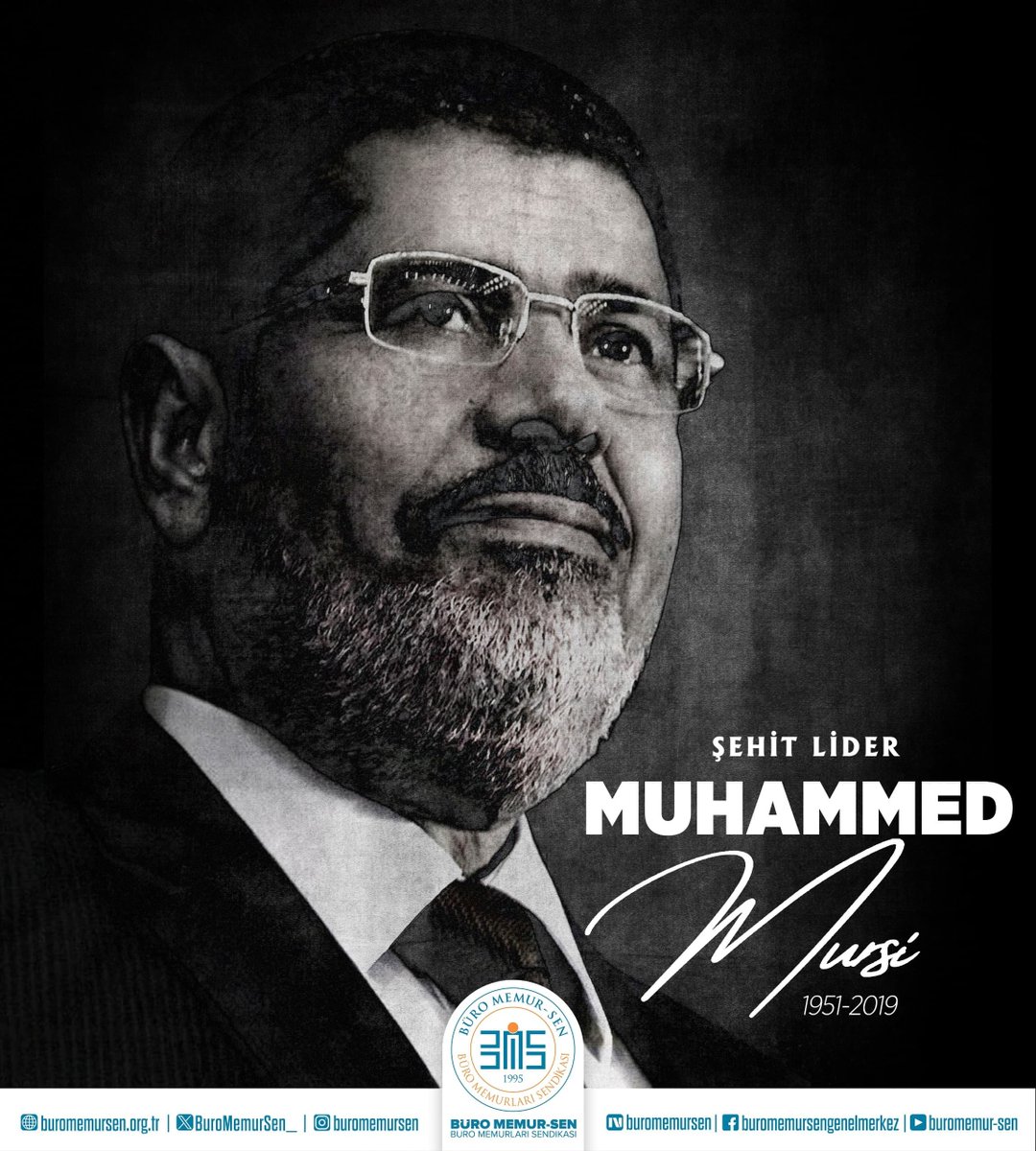 bmsvan1's tweet photo. Mısır'ın meşru ve ilk seçilmiş Cumhurbaşkanı #MuhammedMursi, adaletsizliğe ve zulme karşı gösterdiği tavizsiz duruşla ümmetin hafızasına kazındı.

"Mülk Allah'ındır" diyerek zindanları saraylara değişen bu büyük dava adamını vefatının 7. yıl dönümünde rahmet, dualarla anıyoruz. https://t.co/KL3c8EJ3YP
