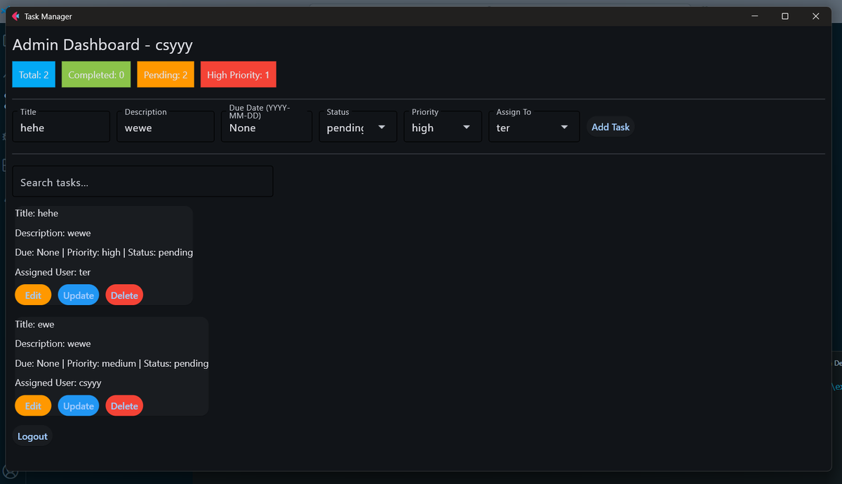 wedeVtan's tweet photo. admin dashboard with data manipulation | python

code with me | aspiring web dev https://t.co/hkRO1q6Zde