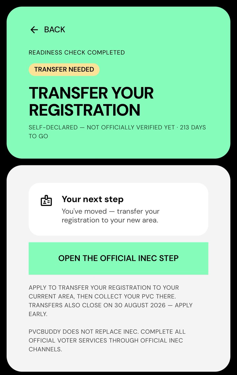 adedayoagarau's tweet photo. My sidequest last week was to build a community into the process of registering to vote. What if we see who can get the most people to register for the 2027 Election?

I built it into this web app called https://t.co/b2sA9yDF76

https://t.co/vAtZ6AGFS6 https://t.co/oc6LnVaIjx