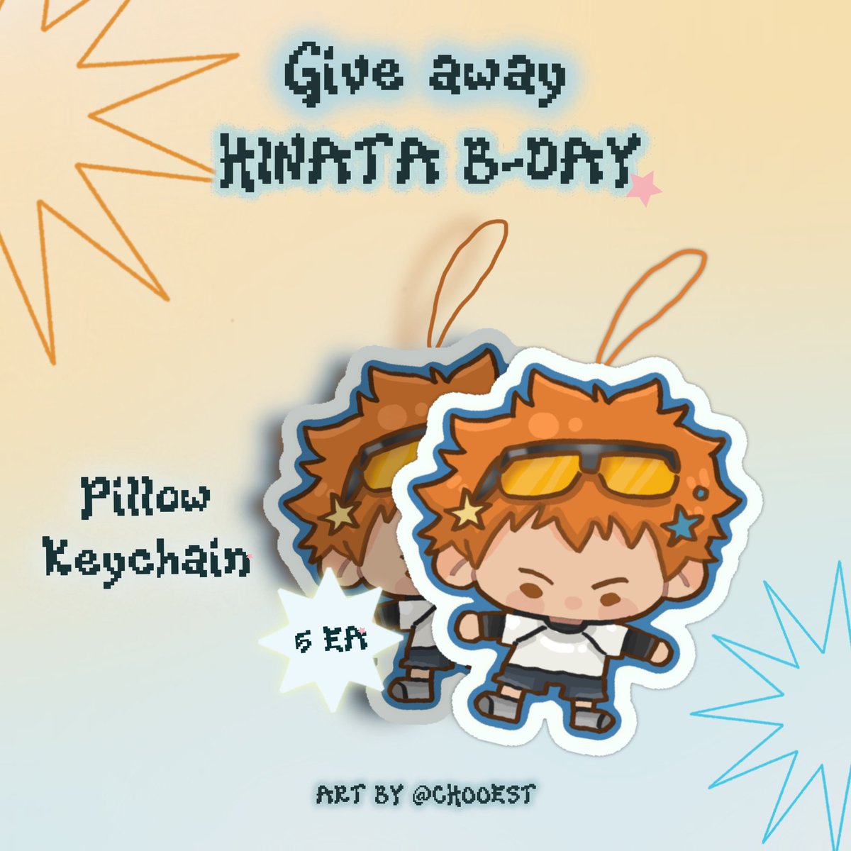ejtpct's tweet photo. ‧₊˚ ⋅  Give away  Hinata B-Day ‧₊˚ ⋅

☆ Pillow keyring 5 EA 🏐

≽ Art by @.chooest  ≼ 

* สุ่มจากรีทวิต วันที่ 21/06/2026 ค่ะ •⩊•* https://t.co/fcdquAWWB5