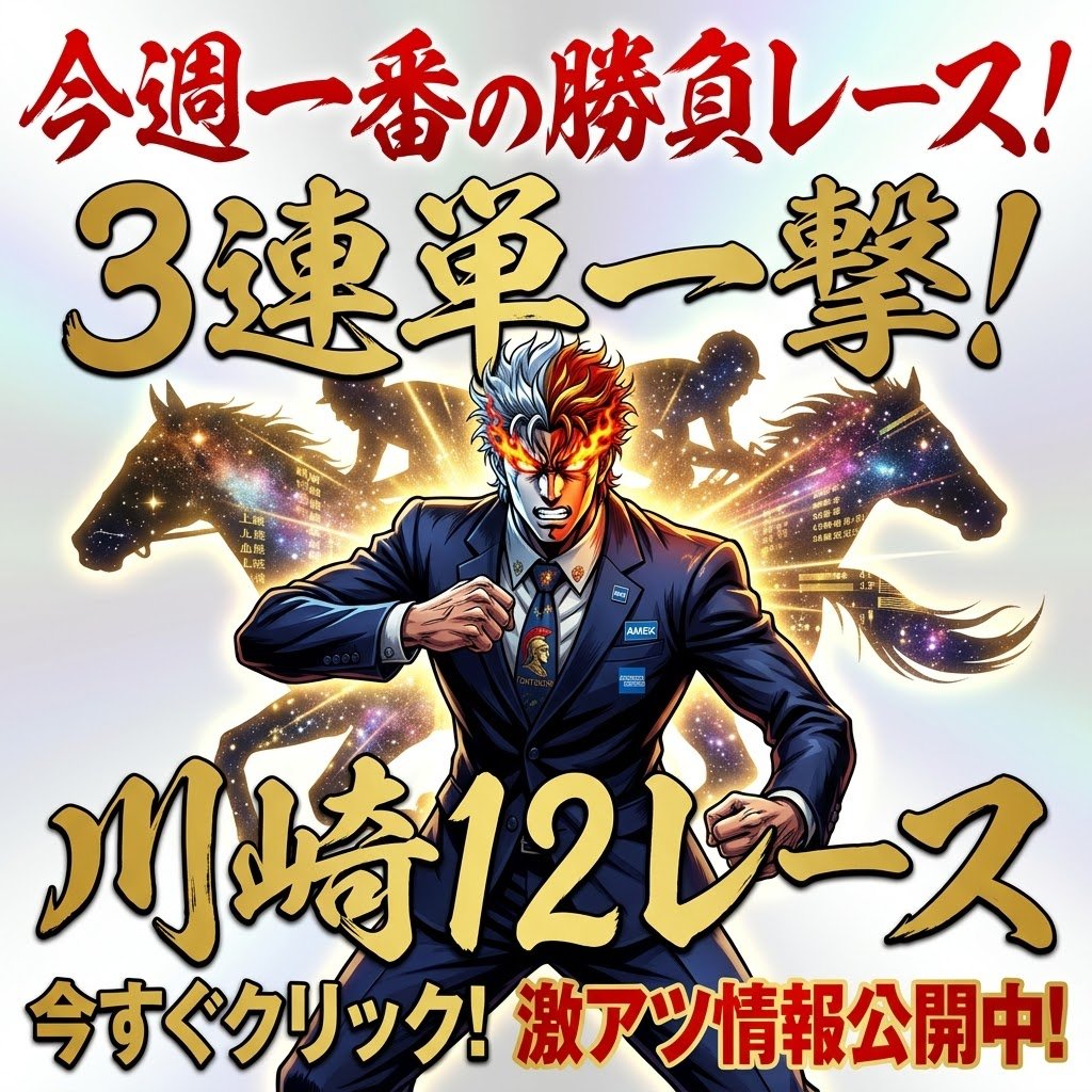 Shingarinkeiba's tweet photo. 【3連単一撃】川崎12レース

セセセセンチュリオン

川崎12レース
最終といえばセンチュリオン

単と3連単頭固定16点で一発逆転狙います

一番人気は狙いません
アンチ一番人気

高配当少ない点数で提供します 
https://t.co/2GDZKfdwoi https://t.co/GzbOoURO0m