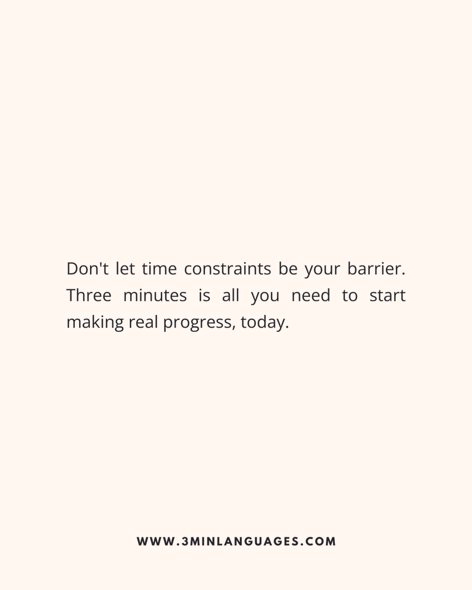3MLanguages's tweet photo. You don’t need an hour a day.
3 minutes works, if it’s daily.
👉 Try the 3-minute method: https://t.co/aviltQdhX3
#3MinuteLanguages #StudyIn3 #LanguageLearning #MicroLearning #Consistency #LearnFrench #LearnSpanish #LearnGerman #LearnItalian #LearnPortuguese https://t.co/NF3g8ujmB9