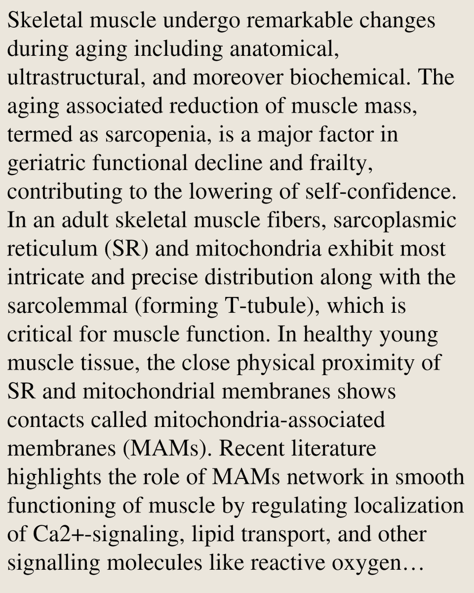 PBTQ's tweet photo. Aging induced structural alterations in SR-Mitochondria interaction in skeletal muscle: Emerging insights

Unmod Senapati, Barsha Priyadarshini Kar, Sunil Pani, Naresh Chandra Bal
https://t.co/kwvlCmiB5I [𝚚-𝚋𝚒𝚘.𝚂𝙲] https://t.co/z6ShOU2iQt