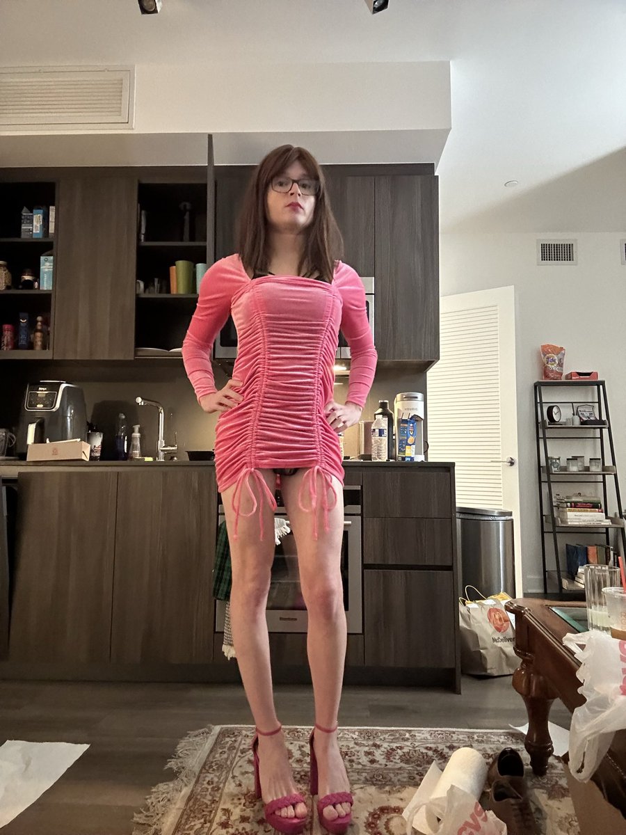 Will_owner9090's tweet photo. This sissy @SissyTffany wants show how dumb and slutty she is. How perfect are her outfit and heels https://t.co/MjFtw5jWeG