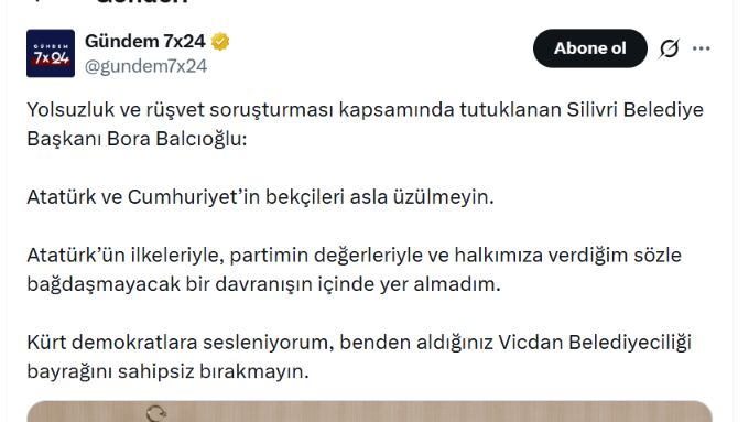 medyamuhtari's tweet photo. 🔴 Atatürk'e sığınmasından anlamıştık.. Vergi de kaçırmışlar..

Yolsuzluktan tutuklanan Silivri Belediye Başkanı Bora Balcıoğlu’nun eşinin üzerine alınan Sunflower’daki villanın satış bedelinin tapu ve banka kayıtlarında 10 Milyon TL gösterildiği, satıcı Nedim Dinçbay’ın beyanına göre gerçek satış bedelinin 30 milyon TL olduğu ortaya çıktı.

 Dinçbay, 10 milyon TL’nin banka yoluyla aldığını, kalan tutarın ise Bora Balcıoğlu tarafından dolar karşılığı elden teslim edildiğini söyledi.