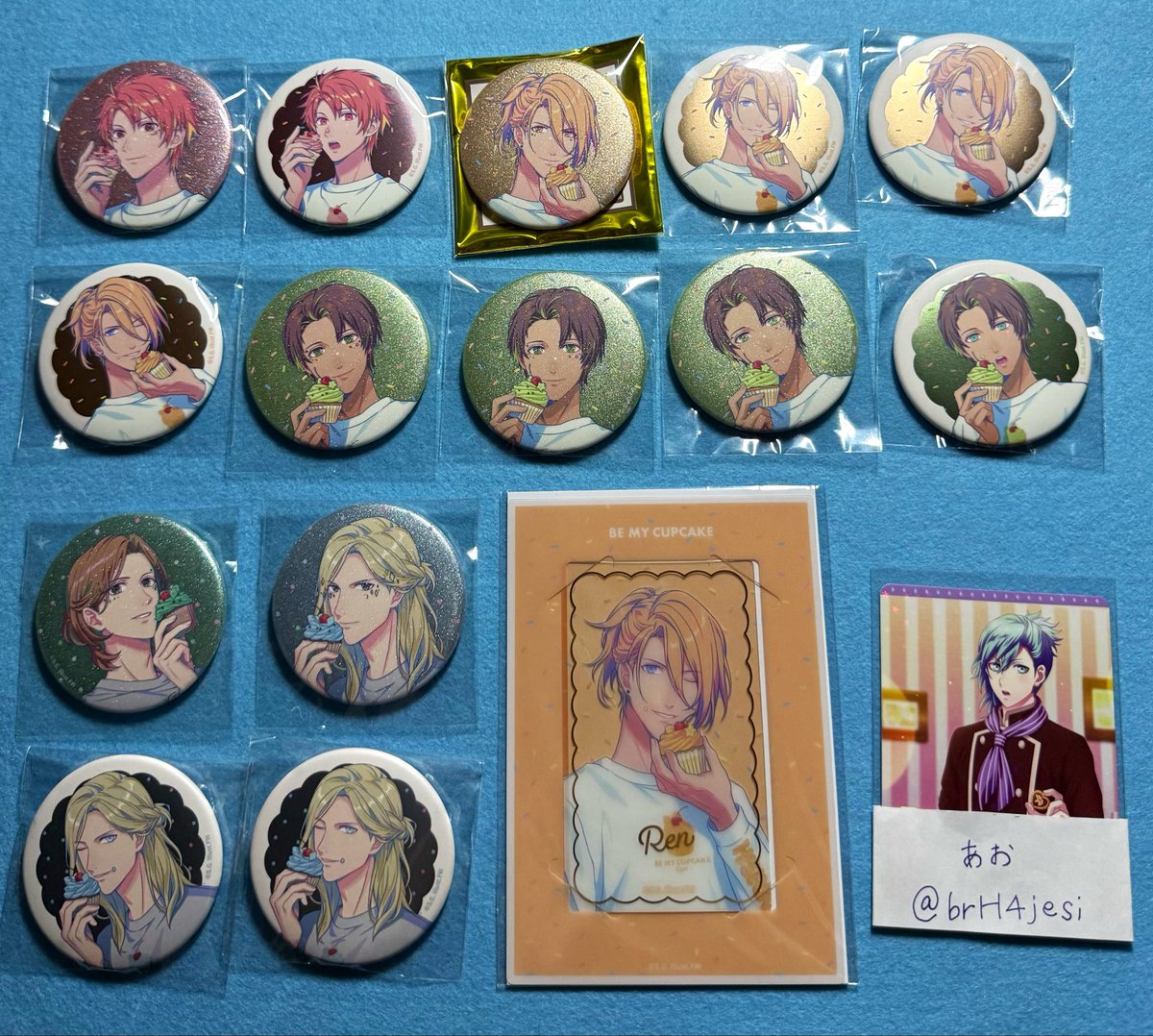 brH4jesi's tweet photo. 【 譲渡 】うたプリ BGS BE MY CUPCAKE BMC 缶バッジ ステッカーレア スペシャル ノーマル なんば マルイ

譲:音也 レン ★セシル 嶺二 カミュ
      
求:定価(缶バッジ605円/個、ビジュカ660円/枚)

大阪手渡し＞郵送
検索からもお気軽にお声掛けください https://t.co/dL6vyimXRa
