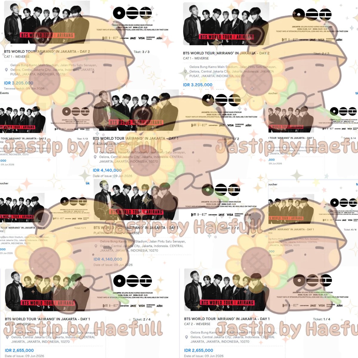 Jastipbyhaefull's tweet photo. BTS WORLD TOUR 'ARIRANG' IN JAKARTA https://t.co/QDSnmII8Tr