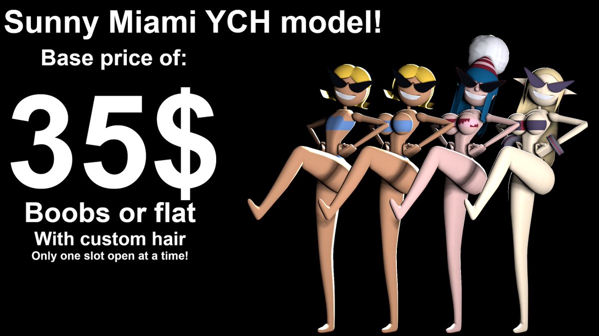 BoxmanSFM's tweet photo. Simple low-poly chibi 3D model commissions are still open!

Sunny Miami model YCHs are also still open!

Please message me for further details! #Chibi #3Dmodel #SunnyMiami #KnickKnack #SFM #Pixar https://t.co/gvyJDY4VOy