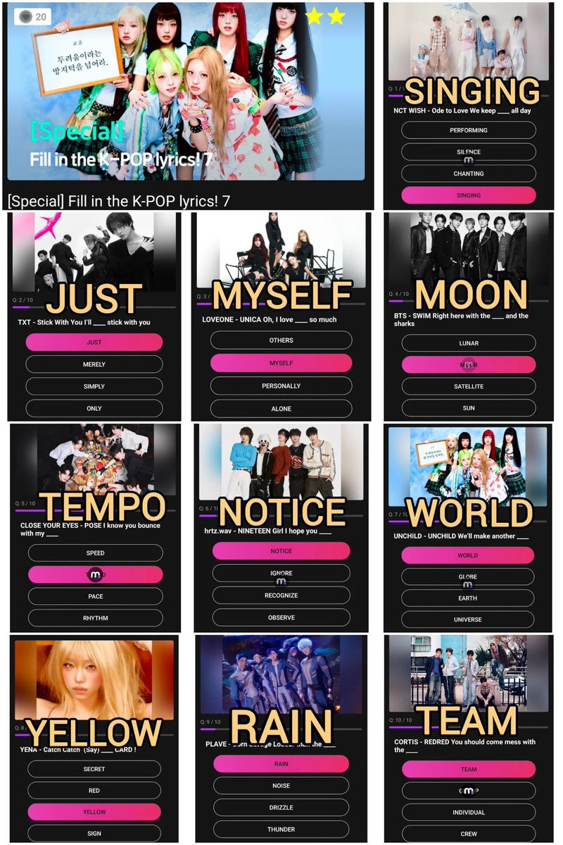 luvvinaespa's tweet photo. MYS pls vote aespa on mubeat!!! here are the answers to the quizzes so you can get the hearts to vote https://t.co/8EN9eXryGh