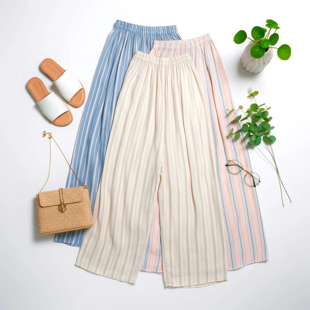85CE_'s tweet photo. Celana Stripe Flowy Kulot Rayon Viscose Wanita Motif Salur https://t.co/HPJ52Udun9