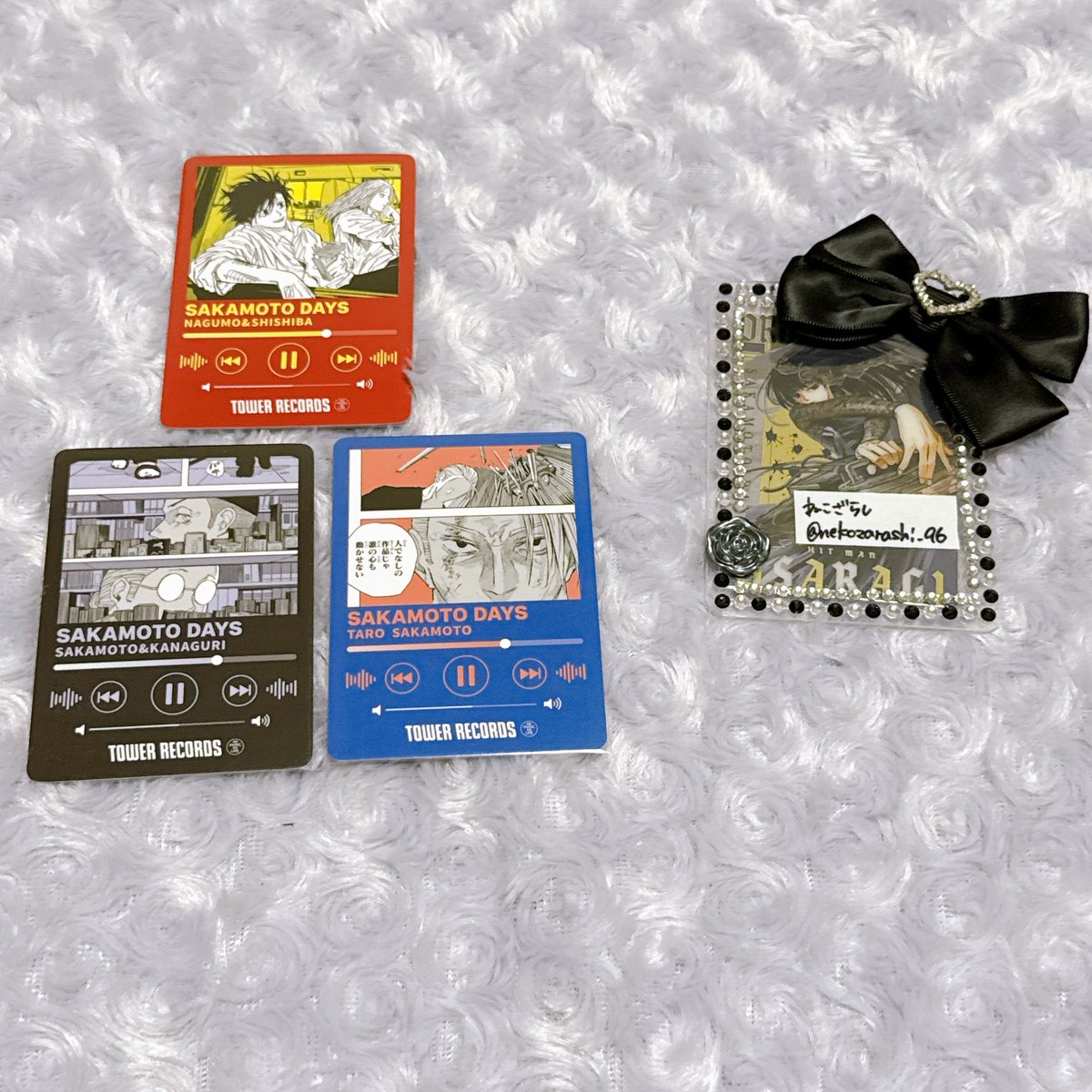 nekozarashi_96's tweet photo. 【交換・譲渡】  SAKAMOTODAYS サカモトデイズ タワレコ タワーレコード ミュージックプレイヤー風トレーディングカードコレクション

讓▷ ☆南雲＆神々廻 坂本＆京 坂本

求▷ 定価+送料 or 異種 大佛

・☆は画像まとめてのみ
・無印は単体可

検索からでも気軽にお声がけください⟡.· https://t.co/ipNDhk7QVK