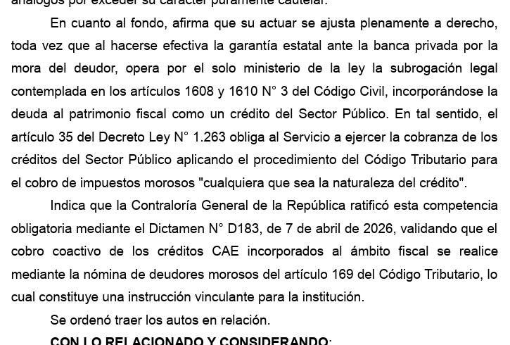 rodrigovega's tweet photo. La norma que permite hoy en día que la Tesorería vacíe las cuentas de los deudores del CAE es parte de una Ley firmada por el Presidente Gabriel Boric y que fue publicada el 2024. La Corte de Arica habilitó el cobro remitiéndose a dicha norma y a un dictamen de la Contralora. https://t.co/Vei5crFLnD