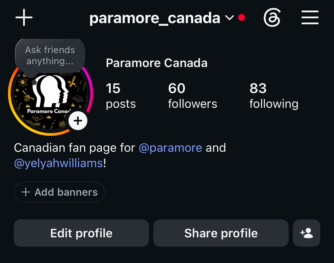 StayxDad's tweet photo. On that note, my friend and I made a Paramore Canada account since we realized we didn’t have one! Give us a follow if you like 🇨🇦 https://t.co/TuznGLGH3O